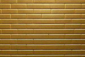 Gold Backstein Mauer Hintergrund, Gold Mauer Hintergrund, Backstein Mauer Hintergrund, Mauer Hintergrund, Backstein Hintergrund, Backstein Mauer Textur Hintergrund, Backstein Muster, Backstein Wand, ai generativ foto