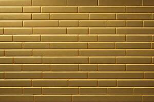 Gold Backstein Mauer Hintergrund, Gold Mauer Hintergrund, Backstein Mauer Hintergrund, Mauer Hintergrund, Backstein Hintergrund, Backstein Mauer Textur Hintergrund, Backstein Muster, Backstein Wand, ai generativ foto