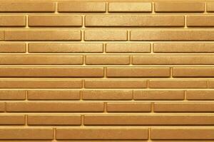 Gold Backstein Mauer Hintergrund, Gold Mauer Hintergrund, Backstein Mauer Hintergrund, Mauer Hintergrund, Backstein Hintergrund, Backstein Mauer Textur Hintergrund, Backstein Muster, Backstein Wand, ai generativ foto