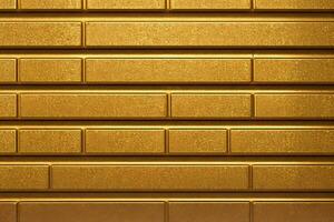 Gold Backstein Mauer Hintergrund, Gold Mauer Hintergrund, Backstein Mauer Hintergrund, Mauer Hintergrund, Backstein Hintergrund, Backstein Mauer Textur Hintergrund, Backstein Muster, Backstein Wand, ai generativ foto