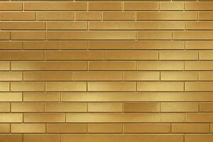 Gold Backstein Mauer Hintergrund, Gold Mauer Hintergrund, Backstein Mauer Hintergrund, Mauer Hintergrund, Backstein Hintergrund, Backstein Mauer Textur Hintergrund, Backstein Muster, Backstein Wand, ai generativ foto