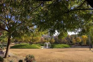 madrid rio park in madrid, spanien foto