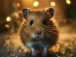 Hamster Porträt erstellt mit generativ ai Technologie foto