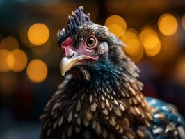 Hähnchen Vogel Porträt erstellt mit generativ ai Technologie foto