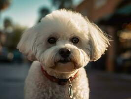 Bichon frise Hund erstellt mit generativ ai Technologie foto