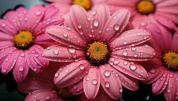 Natur Schönheit im ein Single Blume, beschwingt Farben reflektieren Frische generiert durch ai foto