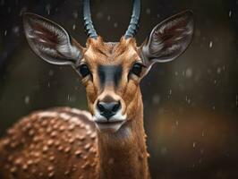 Antilope Porträt erstellt mit generativ ai Technologie foto