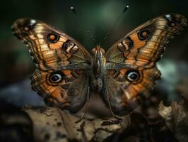 Schmetterling Porträt erstellt mit generativ ai Technologie foto