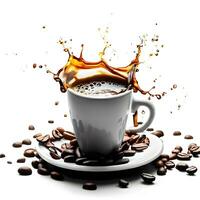 International Kaffee Tag genießen mit ein Tasse von Flüssigkeit Kaffee ai generativ foto