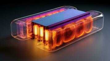 Elektrizität Thermal- Batterie Design ai generiert foto