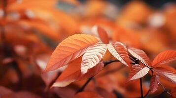 Makro Fotografie von Herbst klein Blätter - - generiert ai Erfassung foto