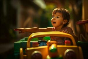 spielerisch Kinder. generieren ai foto