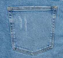 zurück Tasche von Blau Jeans foto