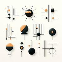 minimalistisch Designs mit geometrisch Formen und Linien foto