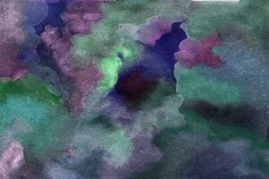 Gradient tief dunkel Grün Rosa handgemalt Aquarell Hintergrund foto
