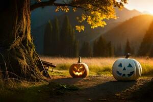 Halloween Hintergrund ai generativ foto