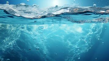 Wasser Spritzen im das Schwimmbad generieren ai foto