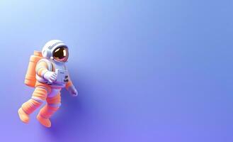 süß Raumfahrer oder Astronaut, minimalistisch Design foto