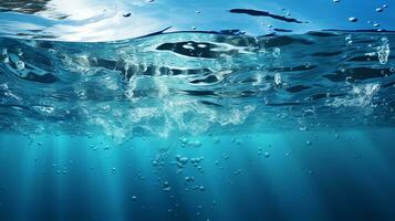 Wasser Spritzen im das Schwimmbad generieren ai foto