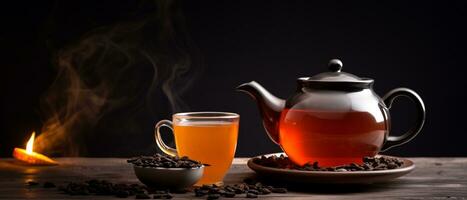 ein Tasse von heiß Tee ai generativ foto