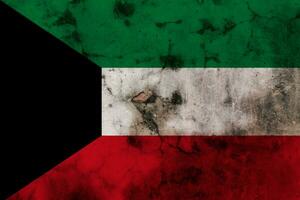 alt Kuwait Grunge Hintergrund Flagge foto