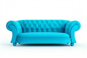 Sofa auf isoliert Weiß Hintergrund ai generativ foto