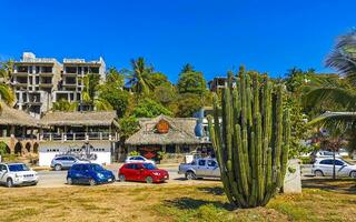 puerto escondido Oaxaca Mexiko 2023 typisch schön bunt Tourist Straße Bürgersteig Stadt puerto escondido Mexiko. foto