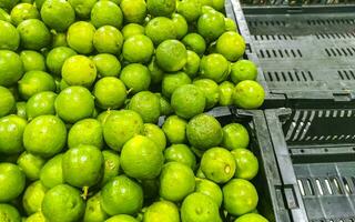 saftig Grün Limette Zitrone Zitrusfrüchte Obst Früchte Supermarkt Mexiko. foto