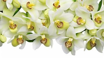 Cymbidium Blume gemustert Hintergrund. Blume Textur Hintergrund. generativ ai foto