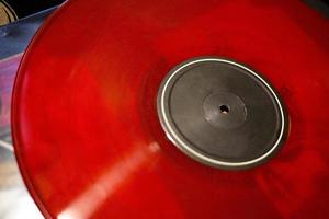 rotes Vinyl ohne Logos foto