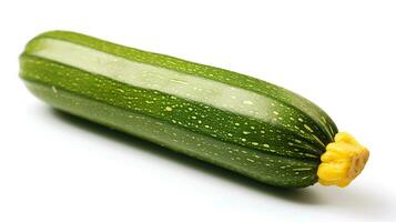 Foto von Zucchini isoliert auf Weiß Hintergrund. generativ ai