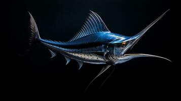 Tierwelt Fotografie von Foto von Schwertfisch. generativ ai
