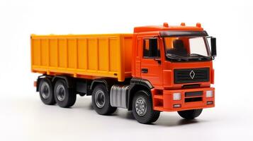 Anzeigen ein 3d Miniatur LKW. generativ ai foto