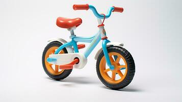 Anzeigen ein 3d Miniatur Fahrrad. generativ ai foto