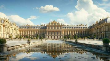 atemberaubend Schönheit von das Palast von versailles im Frankreich. generativ ai foto