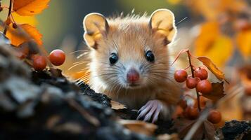 Nahansicht Foto von ein quoll suchen irgendein Richtung. generativ ai