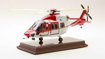 Anzeigen ein 3d Miniatur agustawestland aw139. generativ ai foto