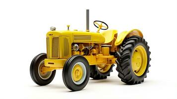 Anzeigen ein 3d Miniatur Traktor. generativ ai foto