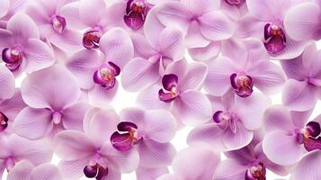 Orchidee Blume gemustert Hintergrund. Blume Textur Hintergrund. generativ ai foto