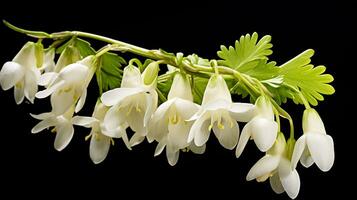 Foto von schön Holländer Hose Blume isoliert auf Weiß Hintergrund. generativ ai