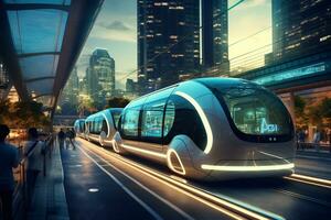 Bild von das Wesen von futuristisch Transport Modi foto