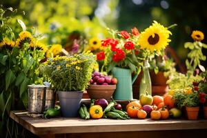 Erfassung von das Freude Zuhause Gartenarbeit foto