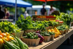 lokal Bauern Markt mit Super frisch produzieren foto