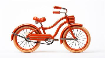 Anzeigen ein 3d Miniatur Kreuzer Fahrrad. generativ ai foto
