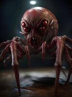 Halloween unheimlich Spinne Monster- mit Blut foto