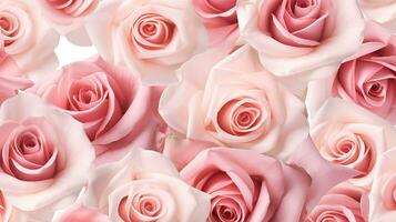 Rose Blume gemustert Hintergrund. Blume Textur Hintergrund. generativ ai foto