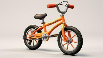 Anzeigen ein 3d Miniatur Hybrid Fahrrad. generativ ai foto