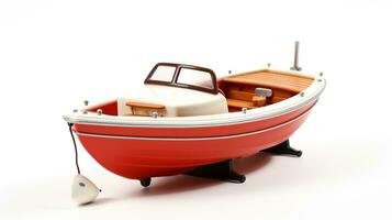 Anzeigen ein 3d Miniatur Schlauchboot. generativ ai foto