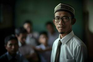 indonesisch männlich Lehrer foto