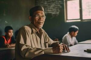 indonesisch männlich Lehrer foto